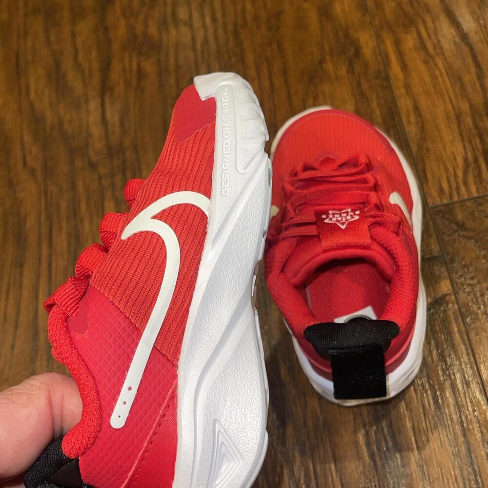 Size 6C NIKE Shoes Sneakers Toddler Star Runner DX7616-600) University Red White - Picture 7 of 11